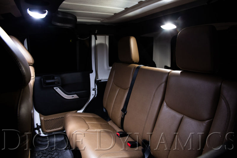 Diode Dynamics Wrangler JK 4dr Interior Kit Stage 2 - Cool - White Diode Dynamics Bulbs AXOPROS