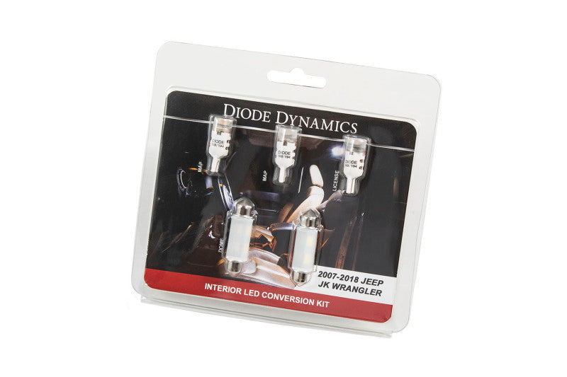 Diode Dynamics Wrangler JK 4dr Interior Kit Stage 2 - Cool - White Diode Dynamics Bulbs AXOPROS