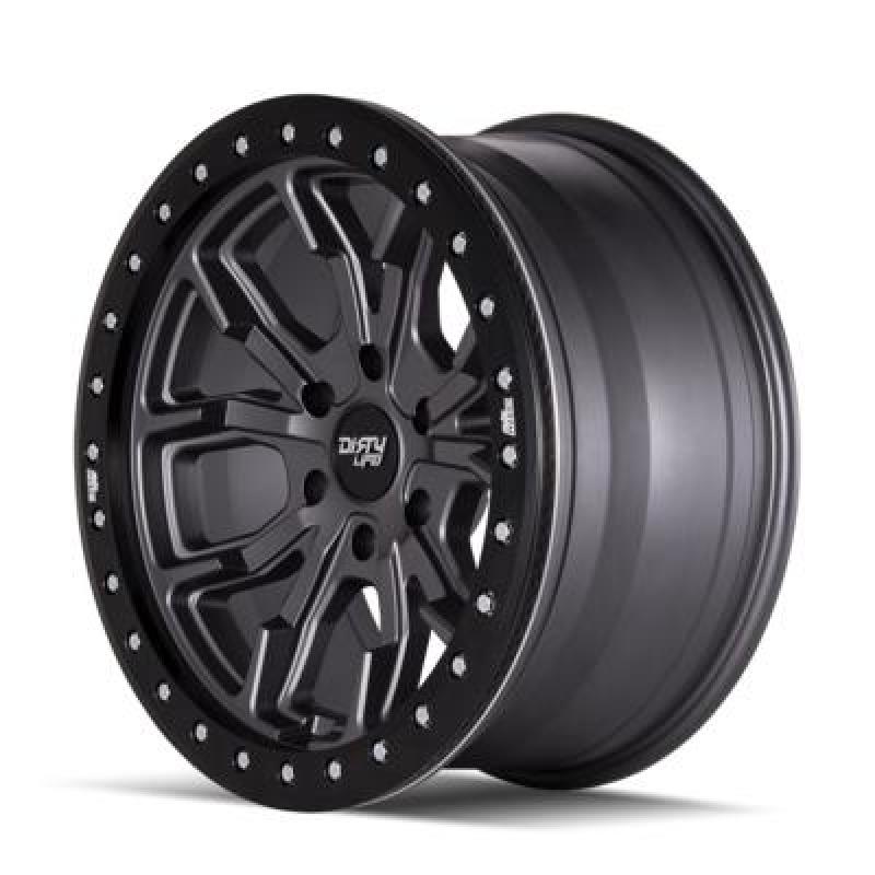 Dirty Life 9303 DT-1 17x9/5x127 BP/-12mm Offset/78.1mm Hub Matte Gunmetal Wheel - Simulated Rashring Dirty Life Wheels - Cast AXOPROS