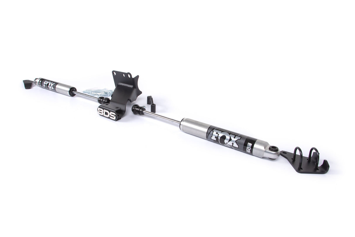 Dual Steering Stabilizer Kit W/ FOX 2.0 Performance Shocks - T-Style Steering - Ram 2500 (19-24) And 3500 (19-24) 4WD BDS Suspension Steering Stabilizer Hardware Kit  AXOPROS
