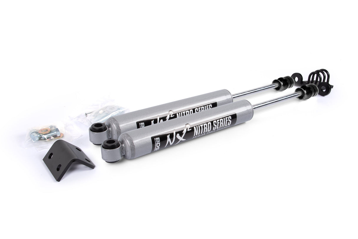 Dual Steering Stabilizer Kit W/ NX2 Shocks - Chevy/GMC 1500/2500 (88-98) 4WD BDS Suspension Steering Stabilizer Hardware Kit  AXOPROS