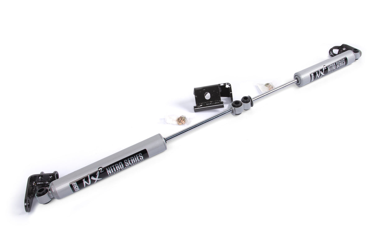 Dual Steering Stabilizer Kit W/ NX2 Shocks - Ford F150 (04-08) 4WD - With BDS Replacement Struts BDS Suspension Steering Stabilizer Hardware Kit  AXOPROS