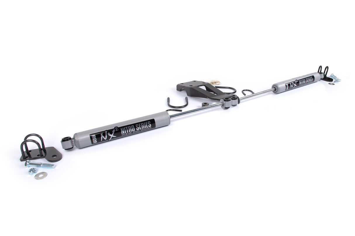 Dual Steering Stabilizer Kit W/ NX2 Shocks - Jeep Grand Cherokee WJ (99-04) BDS Suspension Steering Stabilizer Hardware Kit AXOPROS