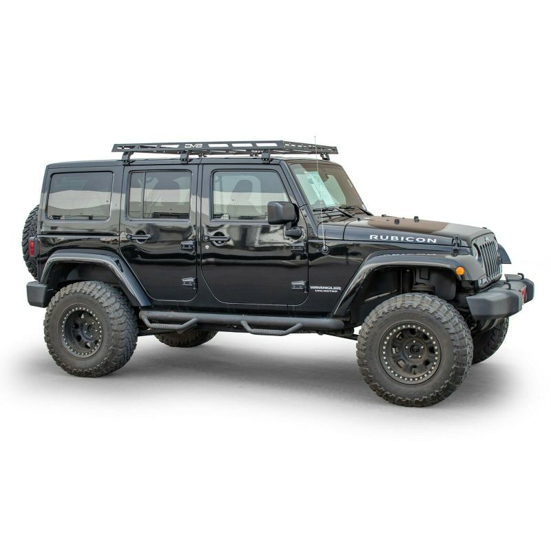 DV8 Offroad 07-18 Jeep Wrangler JK 4 DR / JL 2 DR & JT / 18+ Gladiator Roof Rack DV8 Offroad Roof Rack AXOPROS