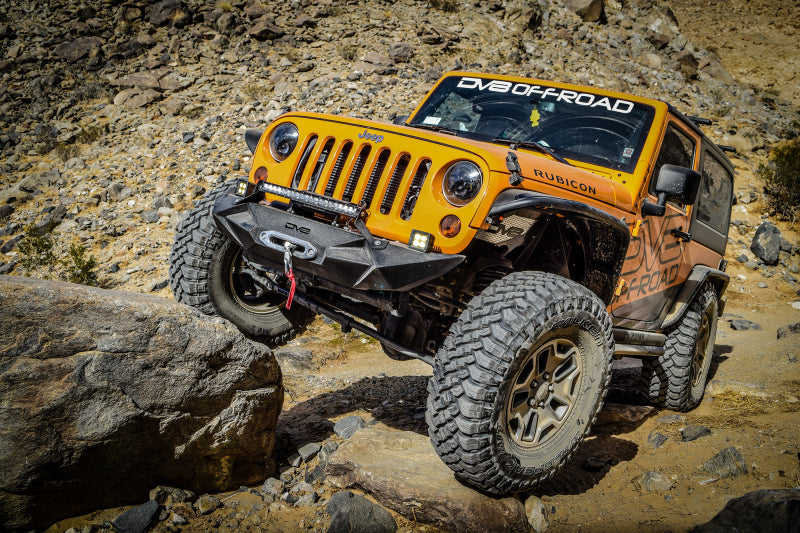 DV8 Offroad 07-18 Jeep Wrangler JK Front Aluminum Inner Fender - Black DV8 Offroad Wheel Well Liners AXOPROS