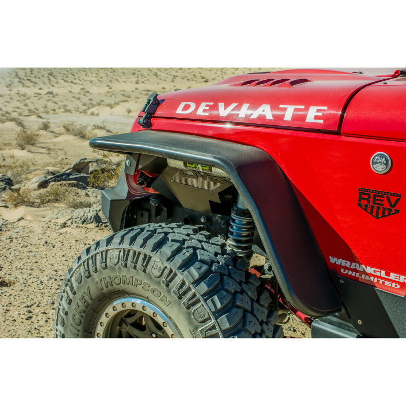 DV8 Offroad 07-18 Jeep Wrangler JK Front & Rear Flat Tube Fenders DV8 Offroad Fenders AXOPROS