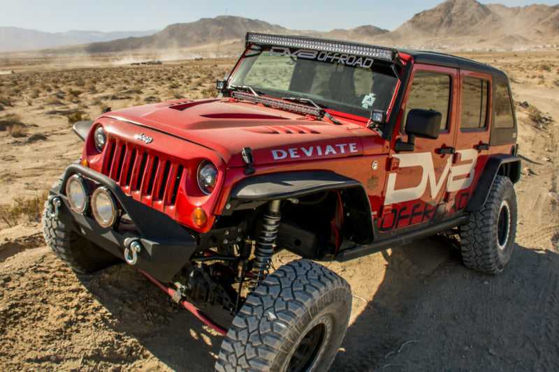 DV8 Offroad 07-18 Jeep Wrangler JK Front & Rear Flat Tube Fenders DV8 Offroad Fenders AXOPROS