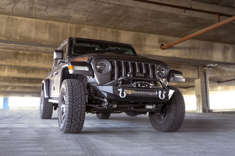 DV8 Offroad 07-23 Jeep Wrangler JK/JL & Gladiator JT FS-1 Series Stubby Front Bumper DV8 Offroad Bumpers - Steel AXOPROS