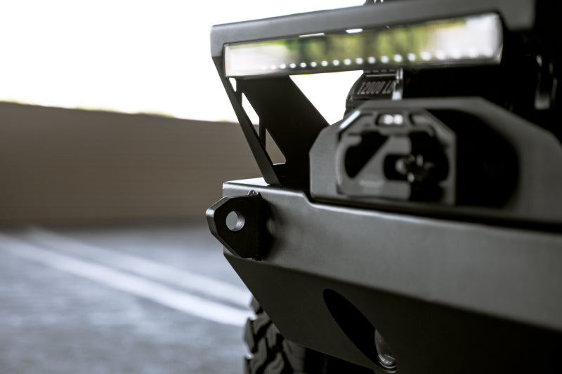 DV8 Offroad 07-23 Jeep Wrangler/Gladiator JT/JK/JL FS-25 Stubby Front Bumper w/Plated Bull Bar DV8 Offroad Bumpers - Steel AXOPROS