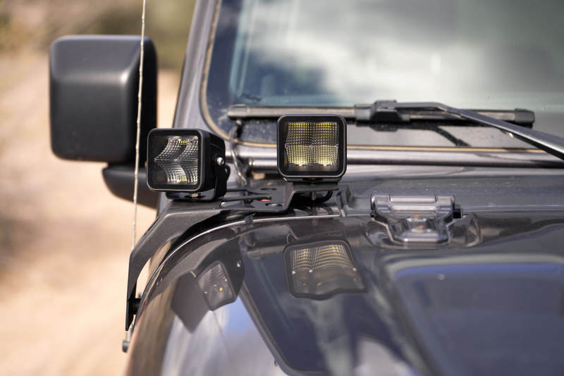 DV8 Offroad 18-22 Jeep Gladiator JT Cowl Light Bar Bracket DV8 Offroad Light Mounts AXOPROS