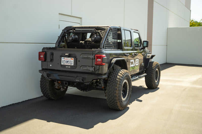 DV8 Offroad 18-23 Jeep Wrangler JL 4 Door Body/Pinch Weld Mounted Step DV8 Offroad Side Steps AXOPROS