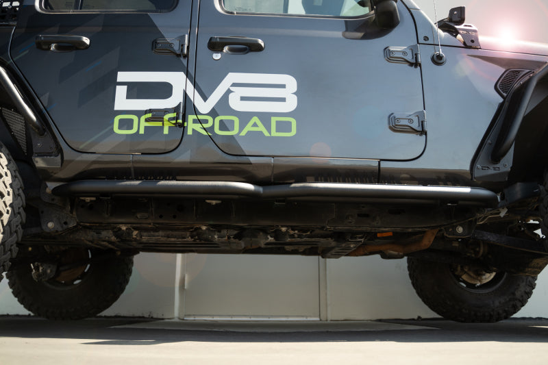 DV8 Offroad 18-23 Jeep Wrangler JL 4 Door Body/Pinch Weld Mounted Step DV8 Offroad Side Steps AXOPROS