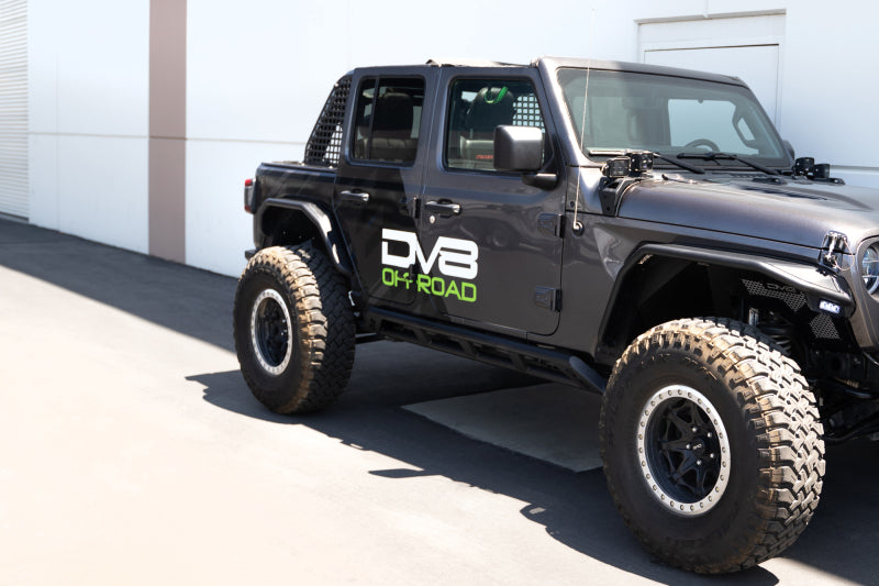 DV8 Offroad 18-23 Jeep Wrangler JL 4 Door FS-15 Series Rock Sliders DV8 Offroad Body Armor & Rock Rails AXOPROS