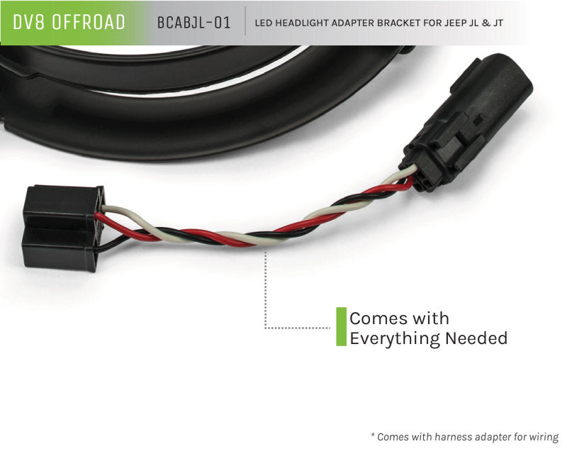 DV8 Offroad 18+ Jeep JL/Gladiator TJ / 7in Headlights Adapter Kit DV8 Offroad Headlights AXOPROS