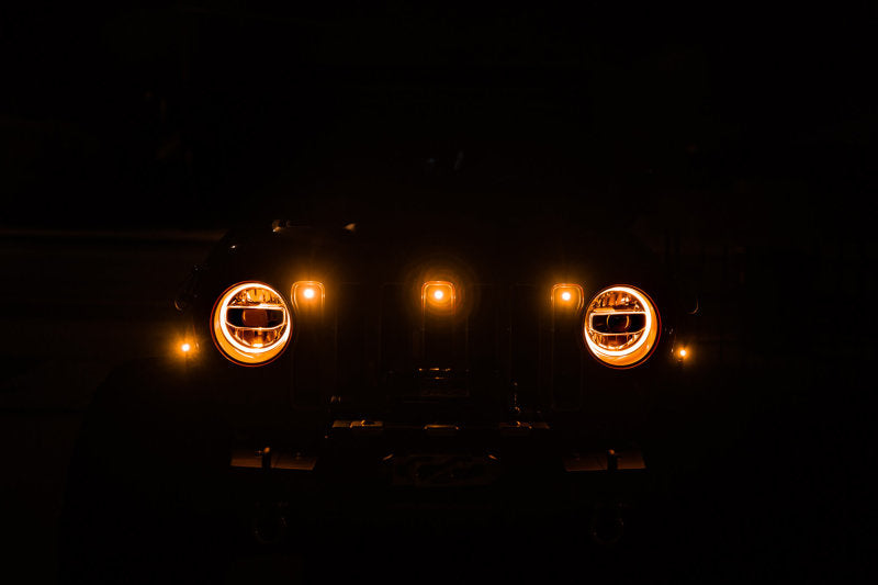DV8 Offroad 2018+ Jeep JL Grill Amber Marker Lights DV8 Offroad Grilles  AXOPROS