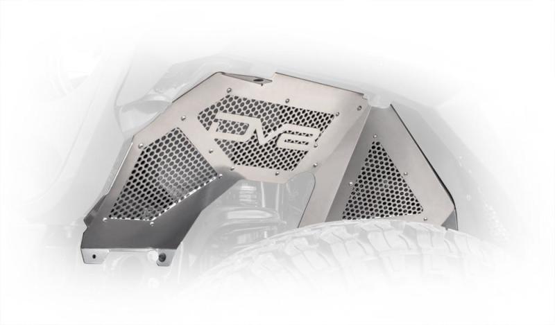 DV8 Offroad 2018+ Jeep Wrangler JL Front Inner Fenders - Black DV8 Offroad Wheel Well Liners  AXOPROS