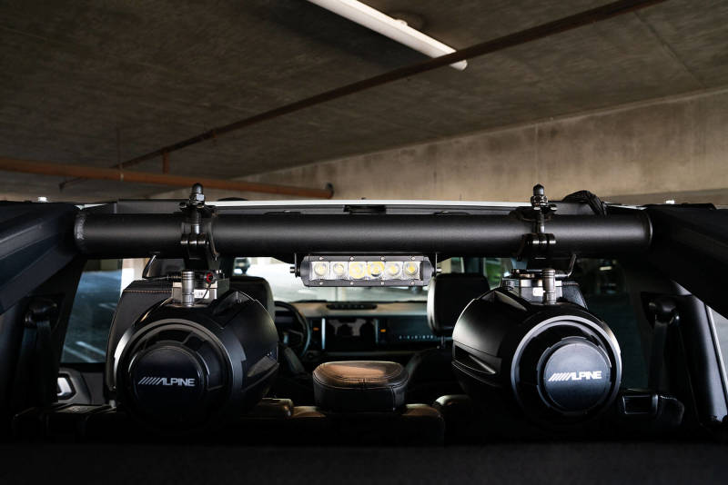 DV8 Offroad 21-22 Ford Bronco 4dr Rear Speaker & Light Mount Bar DV8 Offroad Light Mounts AXOPROS