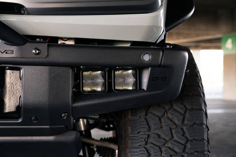 DV8 Offroad 21-22 Ford Bronco Factory Bumper Pocket Light Mount (Pair) 3in LED Pod Lights DV8 Offroad Light Mounts AXOPROS