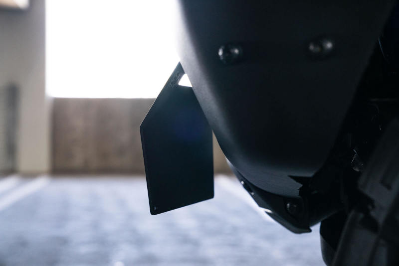 DV8 Offroad 21-22 Ford Bronco Factory Front Bumper License Relocation Bracket - Side DV8 Offroad License Plate Relocation AXOPROS