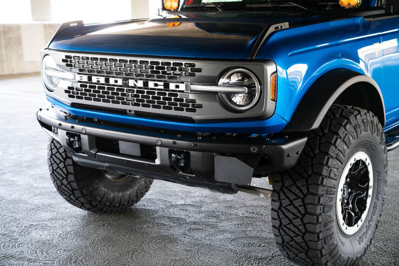 DV8 Offroad 21-22 Ford Bronco Factory Front Bumper License Relocation Bracket - Side DV8 Offroad License Plate Relocation AXOPROS