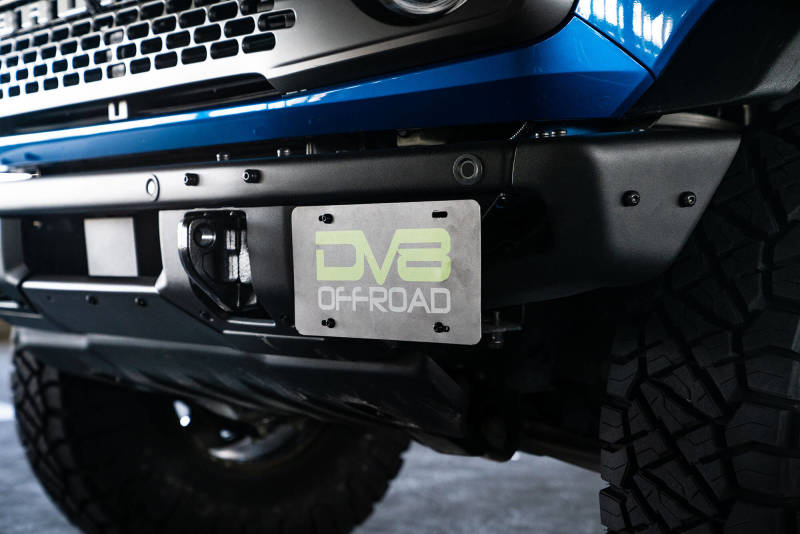 DV8 Offroad 21-22 Ford Bronco Factory Front Bumper License Relocation Bracket - Side DV8 Offroad License Plate Relocation AXOPROS