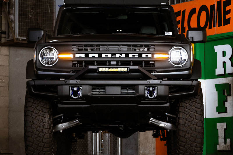DV8 Offroad 21-22 Ford Bronco Factory Modular Front Bumper Bull Bar DV8 Offroad Bumpers - Steel  AXOPROS