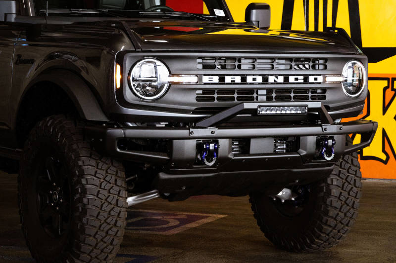 DV8 Offroad 21-22 Ford Bronco Factory Modular Front Bumper Bull Bar DV8 Offroad Bumpers - Steel  AXOPROS