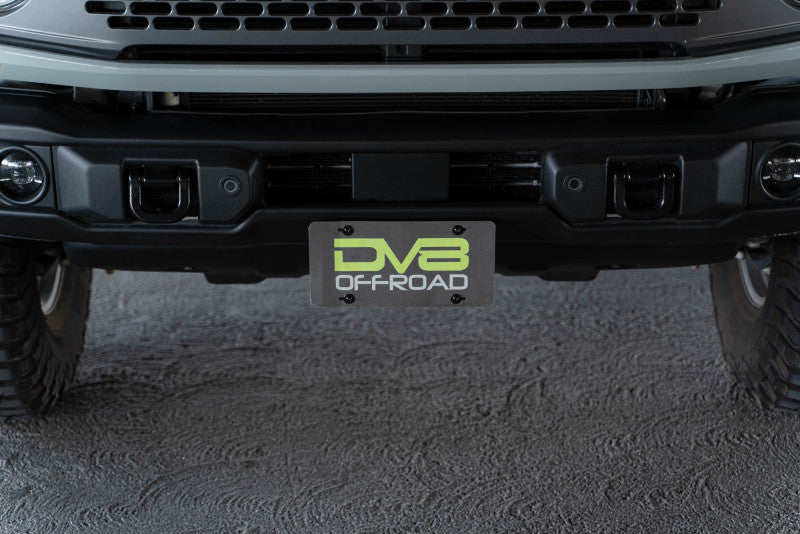 DV8 Offroad 21-23 Ford Bronco Capable Bumper Front License Plate Mount DV8 Offroad License Plate Relocation AXOPROS