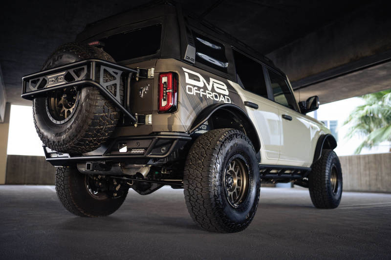 DV8 Offroad 21-23 Ford Bronco Competition Series Rear Bumper DV8 Offroad Bumpers - Steel AXOPROS