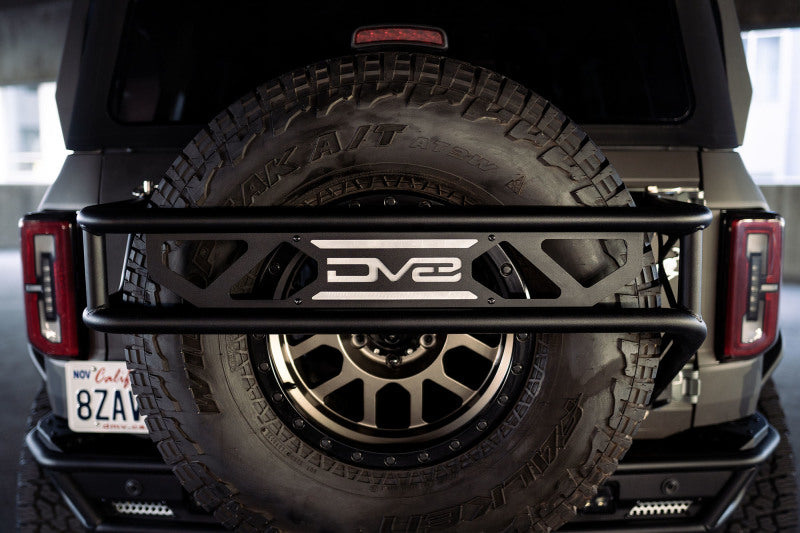 DV8 Offroad 21-23 Ford Bronco Spare Tire Guard & Accessory Mount DV8 Offroad Hitch Receivers  AXOPROS