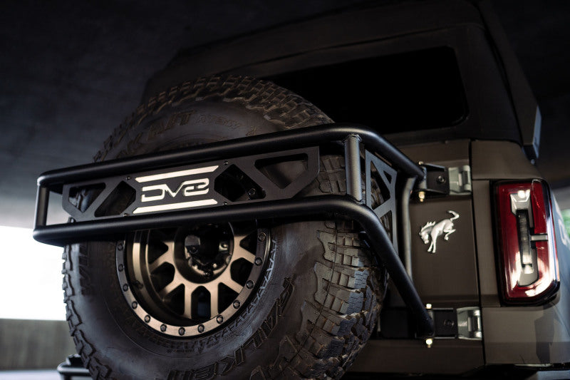 DV8 Offroad 21-23 Ford Bronco Spare Tire Guard & Accessory Mount DV8 Offroad Hitch Receivers  AXOPROS