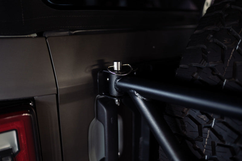 DV8 Offroad 21-23 Ford Bronco Spare Tire Guard & Accessory Mount DV8 Offroad Hitch Receivers  AXOPROS