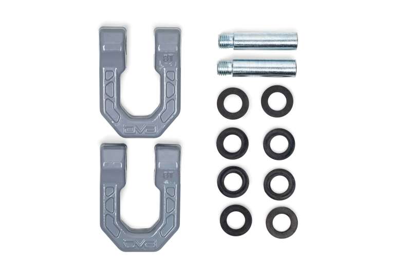 DV8 Offroad Elite Series D-Ring Shackles - Pair (Gray) DV8 Offroad Bumper Accessories AXOPROS