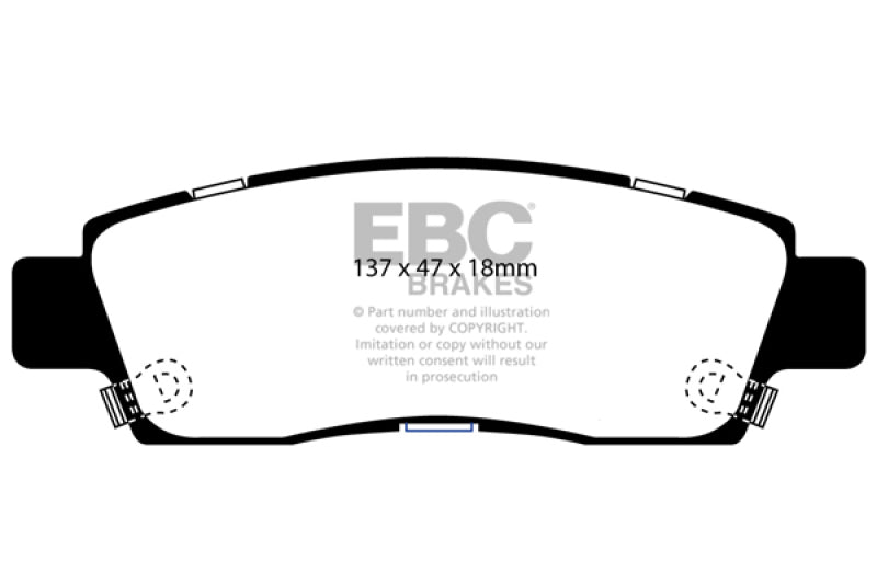 EBC 07+ Buick Enclave 3.6 Greenstuff Rear Brake Pads EBC Brake Pads - Performance AXOPROS