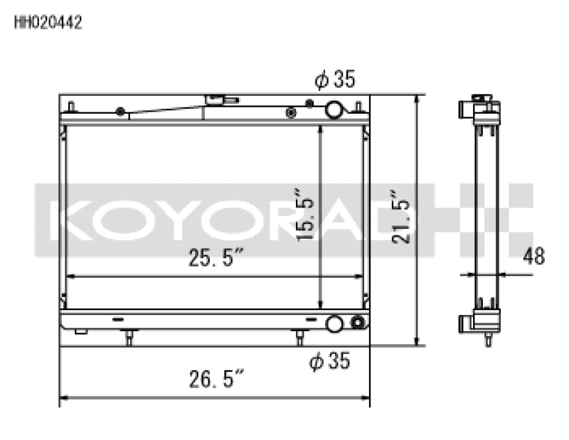 Koyo 94-98 Nissan Skyline GT-R/GT-S 2.6L Turbo Radiator Koyo Radiators  AXOPROS