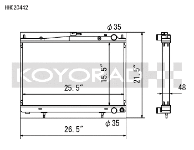 Koyo 94-98 Nissan Skyline GT-R/GT-S 2.6L Turbo Radiator Koyo Radiators  AXOPROS