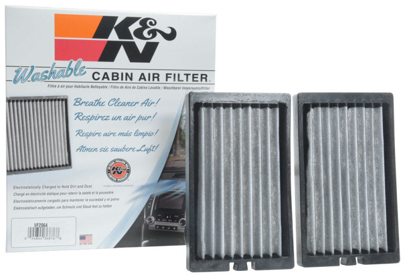 K&N 2018 Jeep Wrangler JL 2.0L/3.6L Cabin Air Filter - 2 Per Box K&N Engineering Cabin Air Filters  AXOPROS