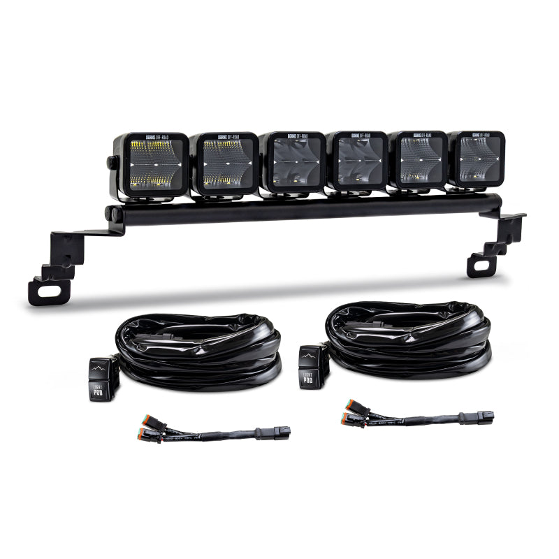 Borne Off-Road 2021+ Ford Bronco Direct Fit Light Pods - Standard Bumper - Kit of 6 Borne Off-Road Light Bars & Cubes AXOPROS