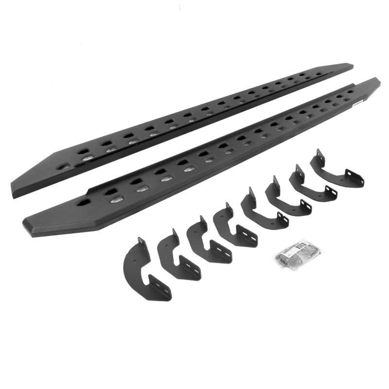 Go Rhino Go Rhino 07-21 Toyota Tundra Crew Max 4DR RB20 Slim Running Boards Kit (Incl. Brackets) - Tex. Blk Running Boards aftermarket performance part