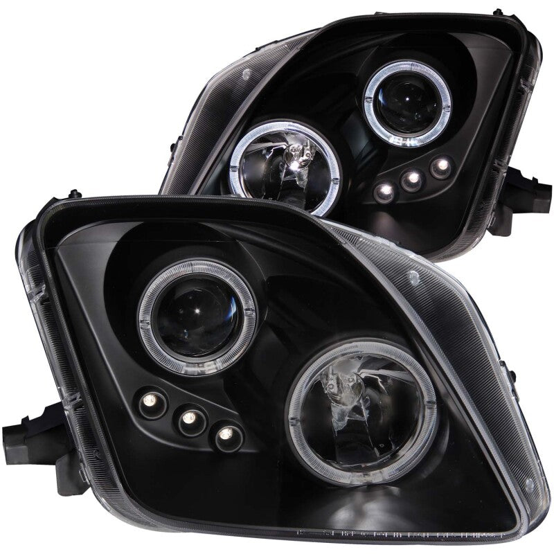 ANZO 1997-2001 Honda Prelude Projector Headlights w/ Halo Black w/ LED ANZO Headlights AXOPROS
