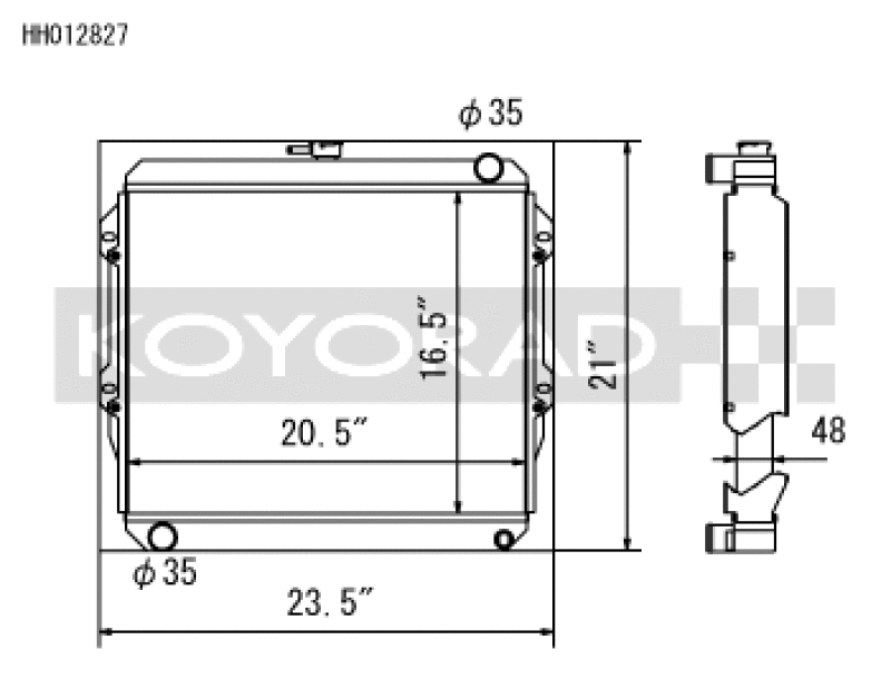 Koyo Toyota 84-95 Pickup 2WD/4WD/ 4Runner 2.4L I4 (22R/RE) MT Radiator *Will Not Fit 22RET* Koyo Radiators  AXOPROS