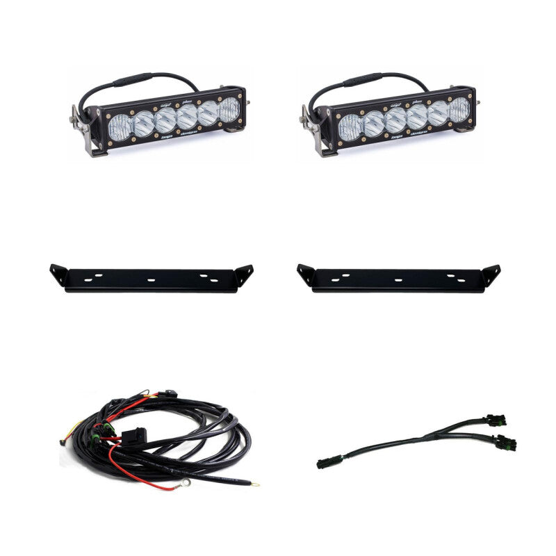 Baja Designs 2021+ Ford Raptor OnX6 Behind Grill Kit -10in. Clear D/C Baja Designs Light Bars & Cubes AXOPROS