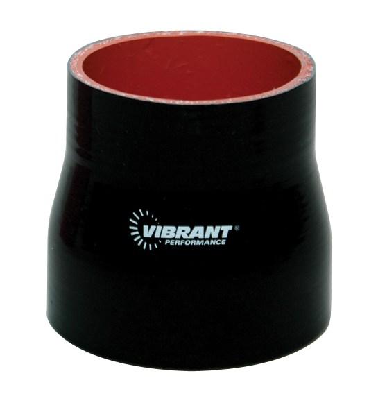 Vibrant 4 Ply Aramid Reducer Coupling 1.75in Inlet x 1.25 Outlet x 3in Length - Black Vibrant Silicone Couplers & Hoses AXOPROS