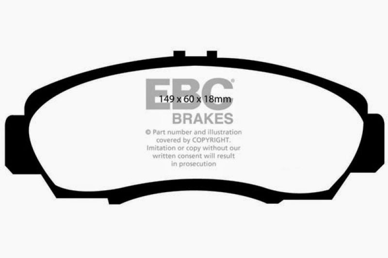 EBC 01-03 Acura CL 3.2 Redstuff Front Brake Pads EBC Brake Pads - Performance AXOPROS