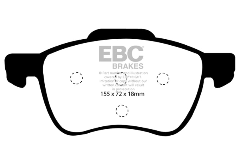 EBC 01-05 Volvo S60 2.3 Turbo T5 Redstuff Front Brake Pads EBC Brake Pads - Performance AXOPROS