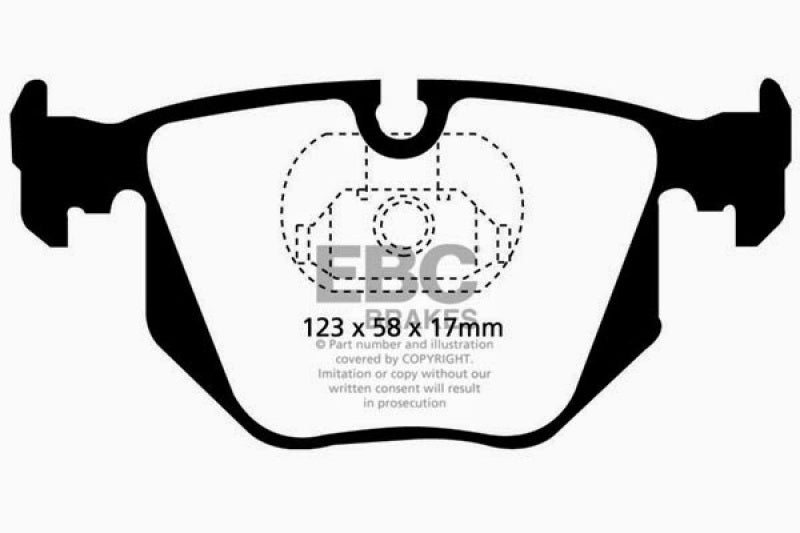 EBC 01-07 BMW M3 3.2 (E46) Redstuff Rear Brake Pads EBC Brake Pads - Performance AXOPROS