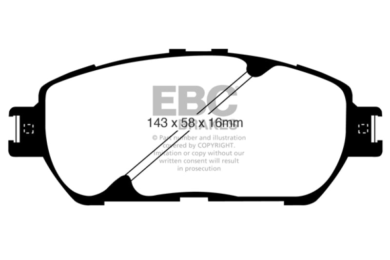 EBC 02-03 Lexus ES300 3.0 Yellowstuff Front Brake Pads EBC Brake Pads - Performance AXOPROS