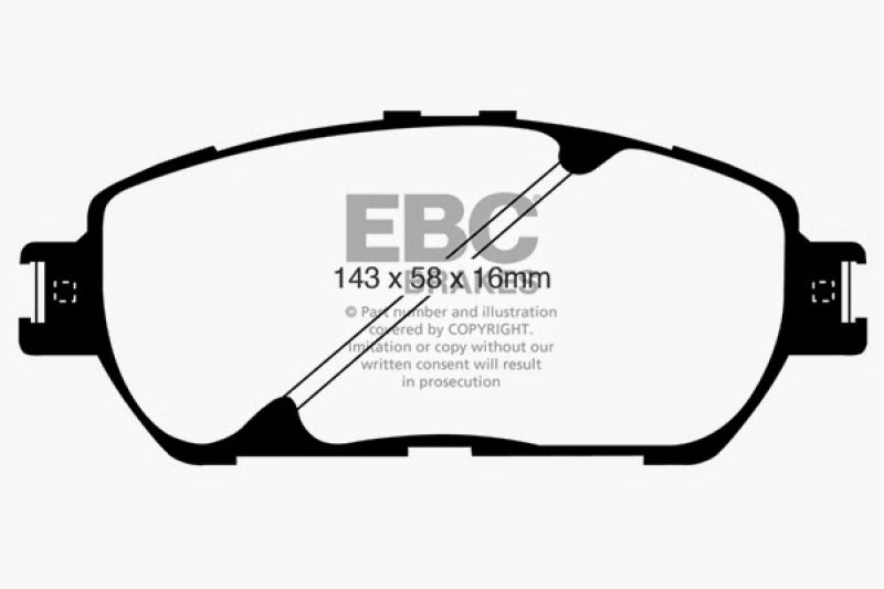 EBC 02-03 Lexus ES300 3.0 Yellowstuff Front Brake Pads EBC Brake Pads - Performance AXOPROS