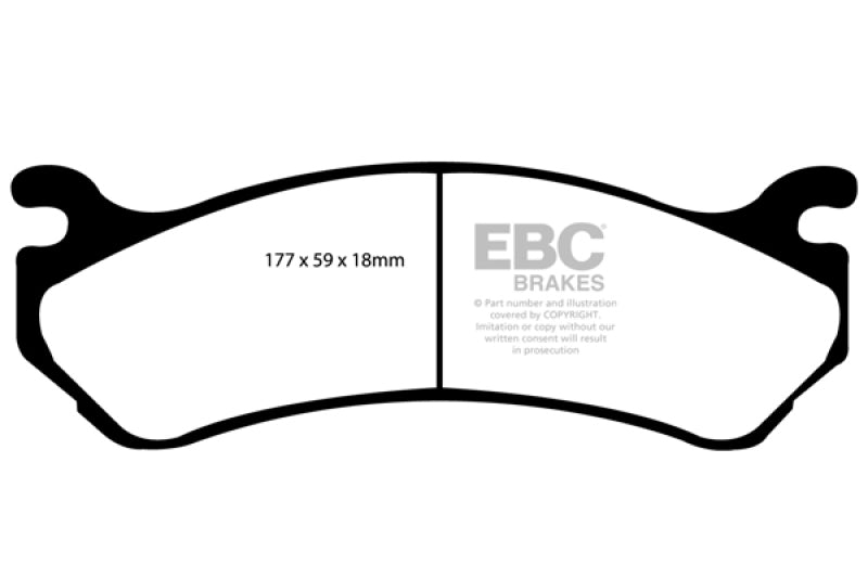 EBC 02 Cadillac Escalade 5.3 (Akebono rear caliper) Extra Duty Front Brake Pads EBC Brake Pads - Performance AXOPROS