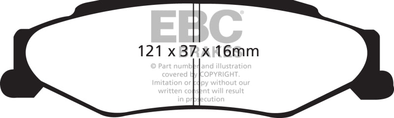 EBC 03-04 Cadillac XLR 4.6 Yellowstuff Rear Brake Pads EBC Brake Pads - Performance AXOPROS